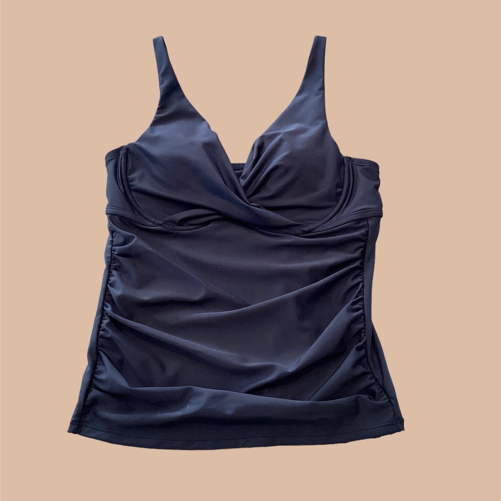Catalina Tankini Swim Top, Black